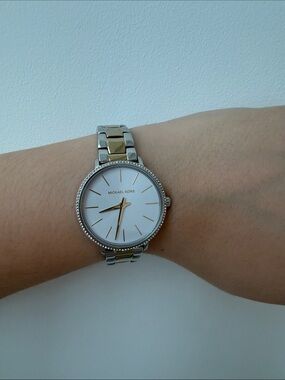 Michael Kors Women's Two-Tone Silver and Gold Bracelet Watch